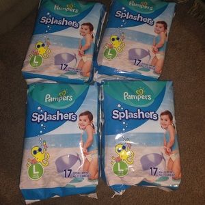 pampers splashers size large